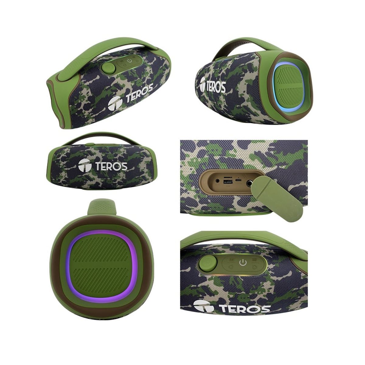 TEROS - PARLANTE TEROS TE-6045G COLOR VERDE MILITAR CAMUFLADO 60 WATTS
