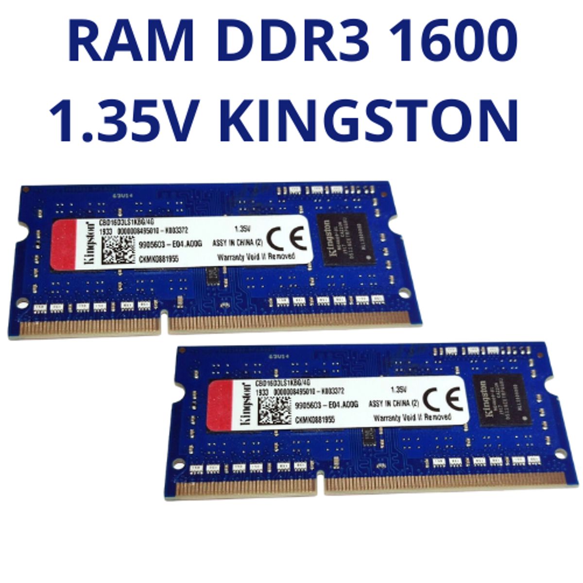 KINGSTON - MEMORIA RAM DDR3 135V 8GB 2X4GB KINGSTON PARA LAPTOP Y AIO