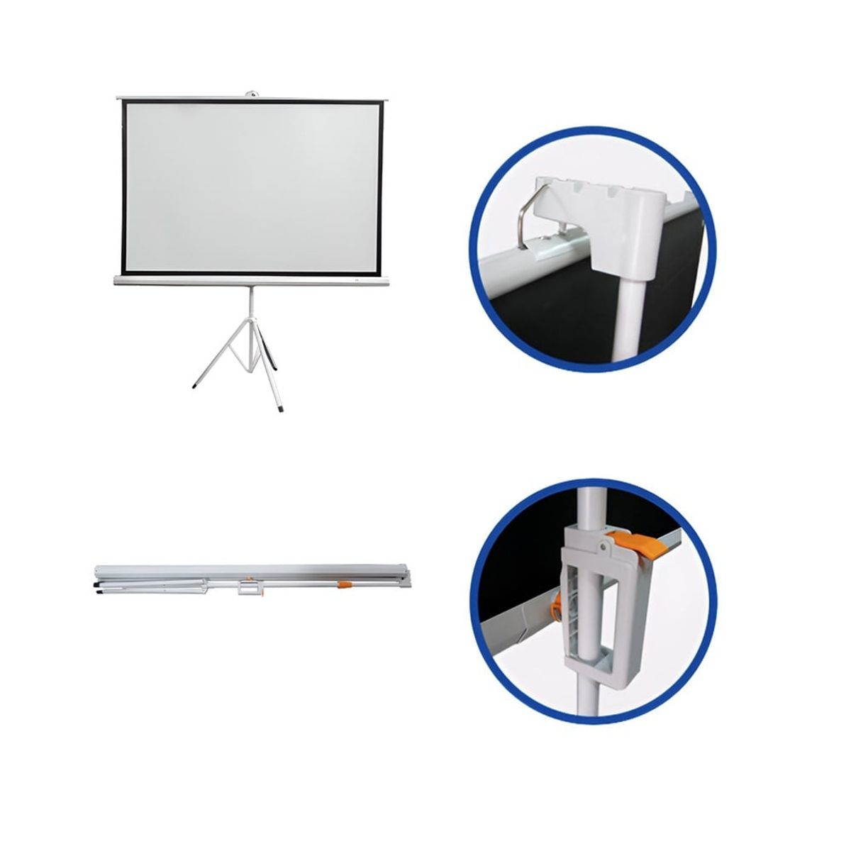 TEROS - Ecran con Tripode TEROS ID-TE-9063W 156x117 mts 43 80 Blanco Mate