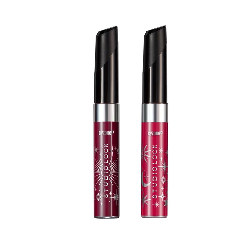 CYZONE - Set Labial Líquido Mate Studio Look - Deep Red y Sangría