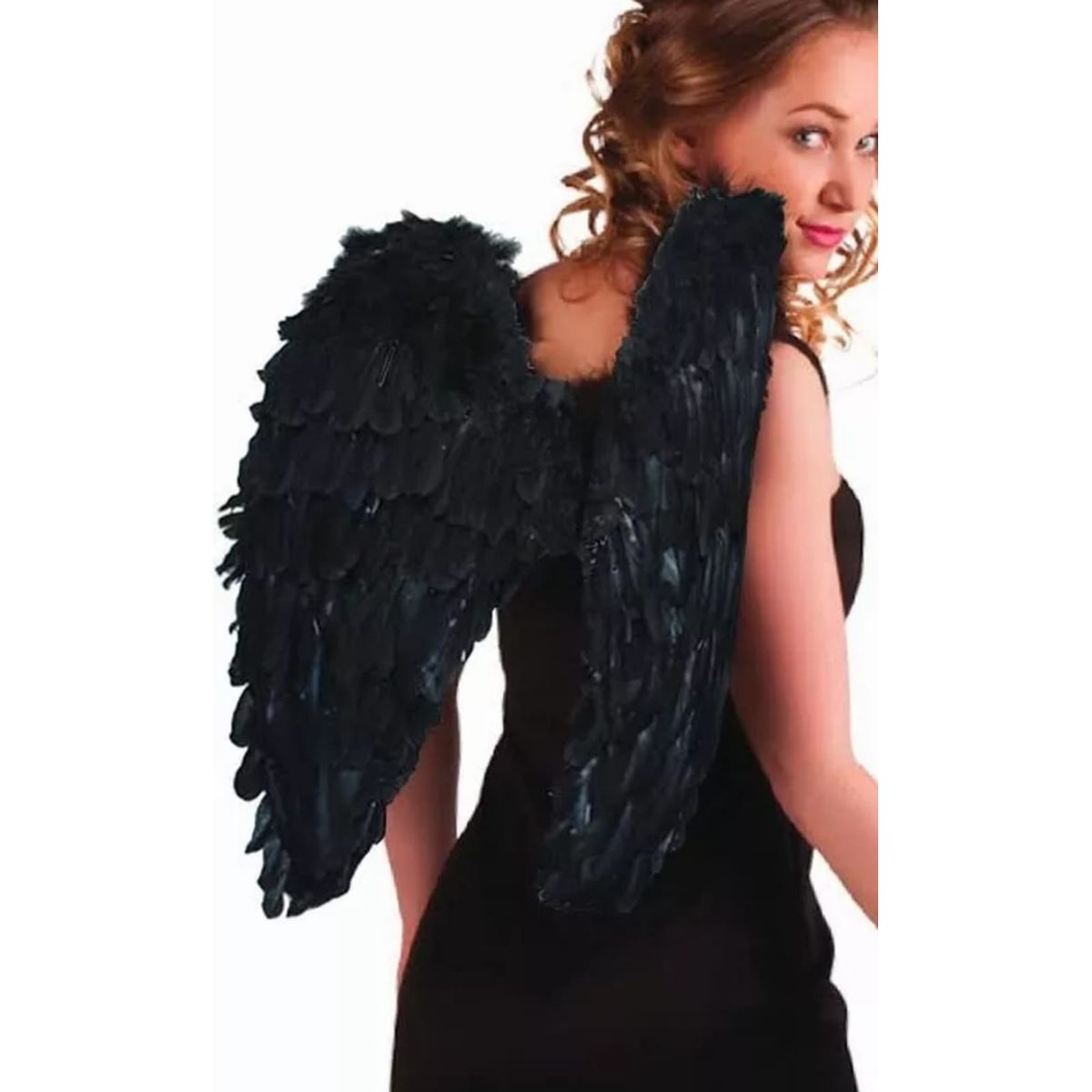 GENERICO - Alas De Angel Negro Adulto Disfraz Hallowen