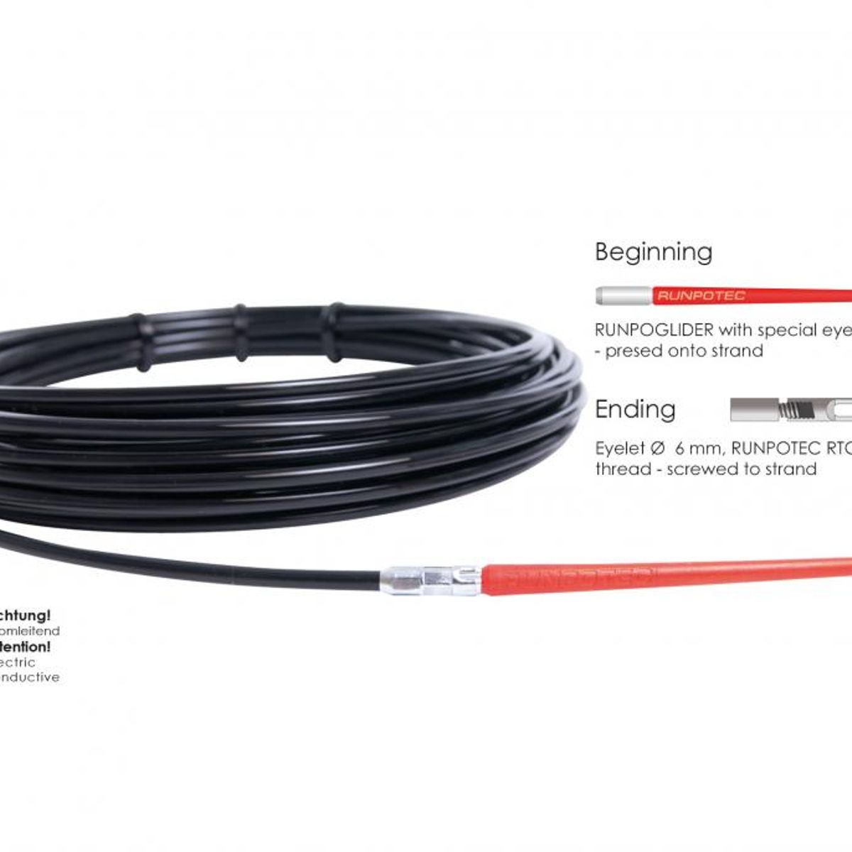 RUNPOTEC - Guía Pasacables Runpo 1 10 metros