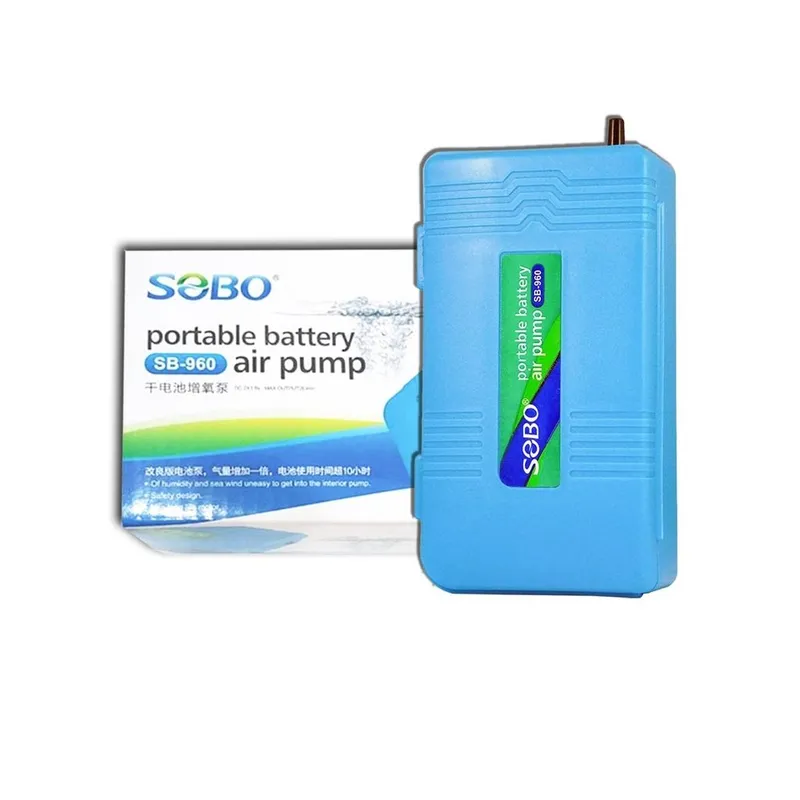 SOBO - Bomba de aire portátil a batería SOBO SB-960 acuario pecera