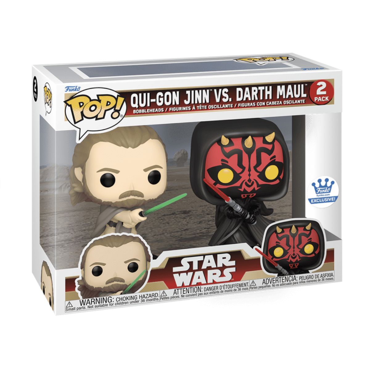 FUNKO - Qui Gon Jinn vs Darth Maul Funko Pop 2pack Star Wars FS