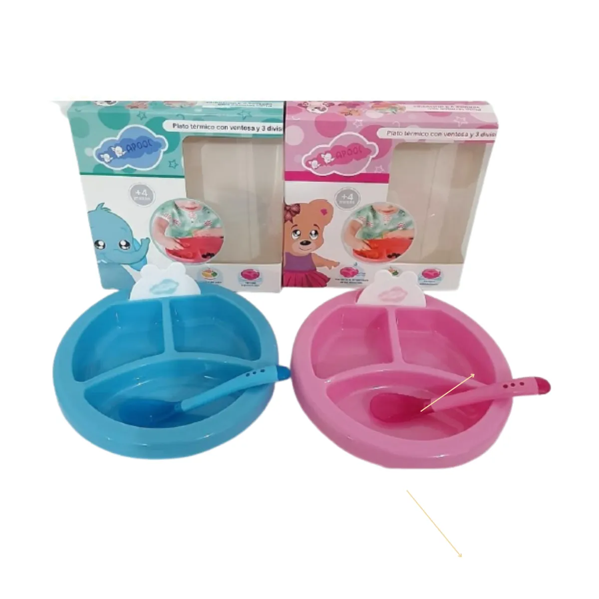 GENERICO - Plato temperatura para Bebes Niña
