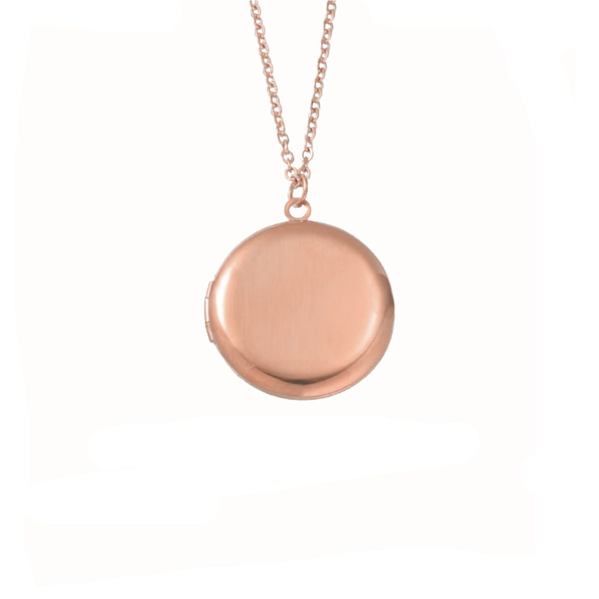 GENERICO - Collar Relicario Circular Oro Rosa