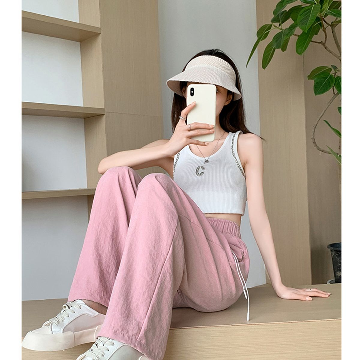 BLWOENS - Pantalones Mujer - Rosa