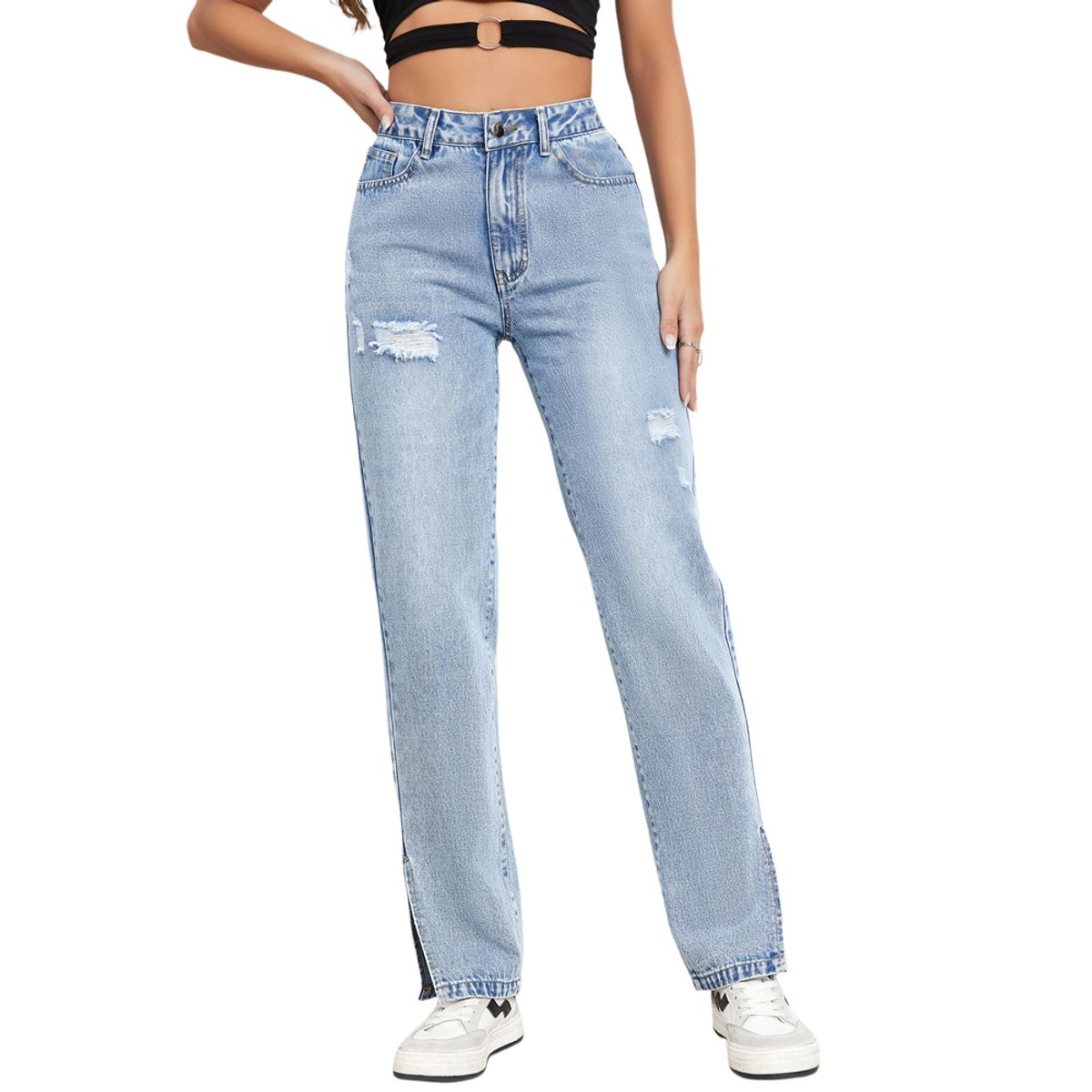 BLWOENS - Jeans sueltos Mujer - Azul