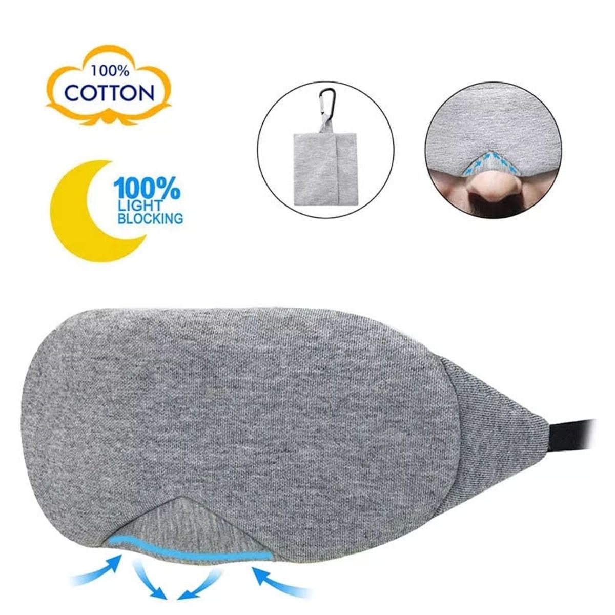 MERALL - Set de accesorios para dormir antifaz + tapones