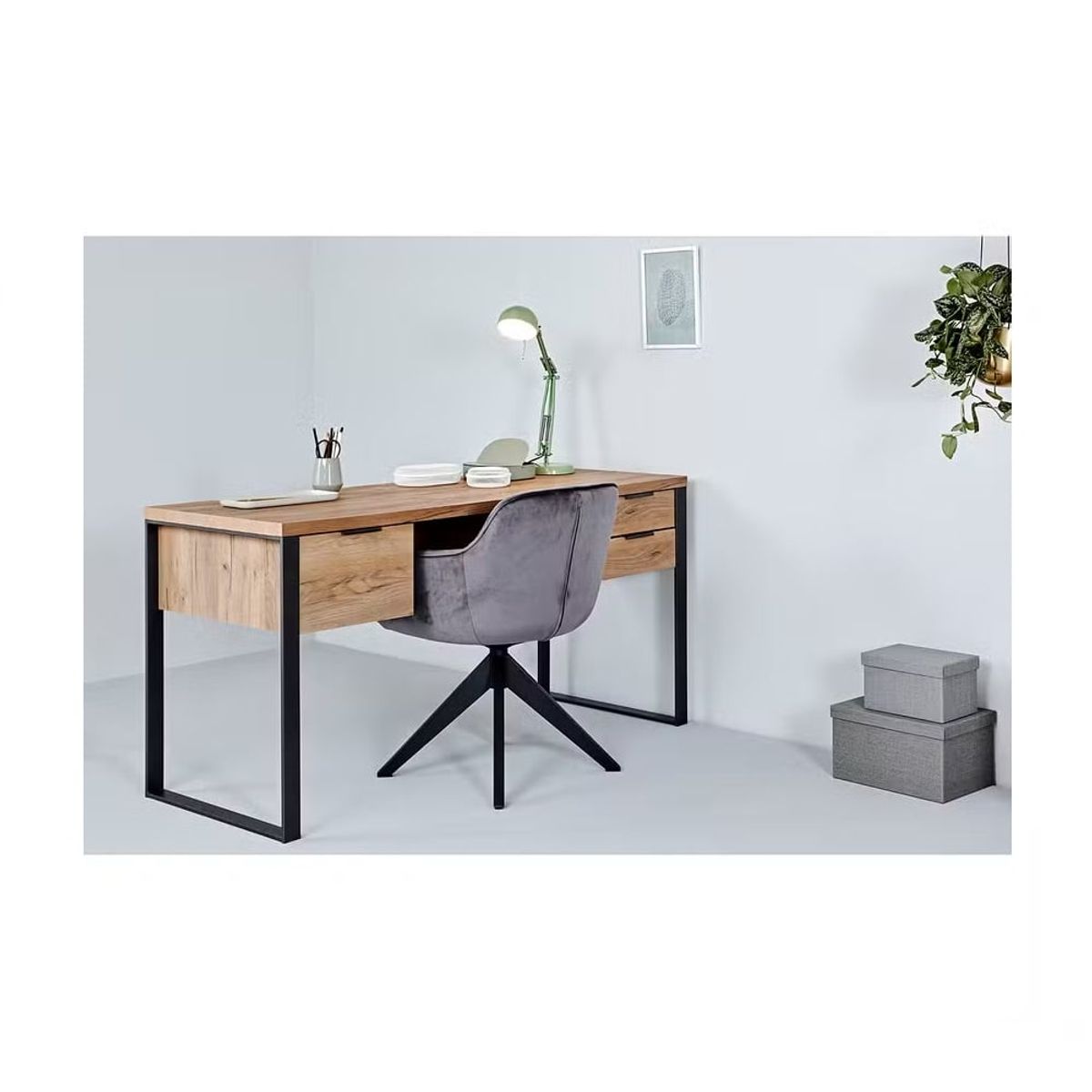 GENERICO - Escritorio Elegante Moderno Torré Marrón Claro R&R MUEBLES