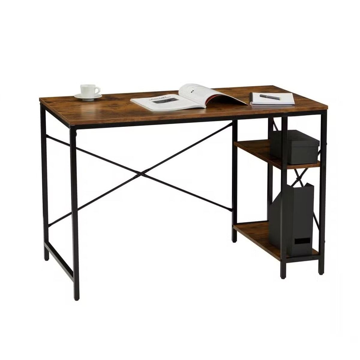 GENERICO - Escritorio Minimalista Industrial Kabi Marrón R&R MUEBLES