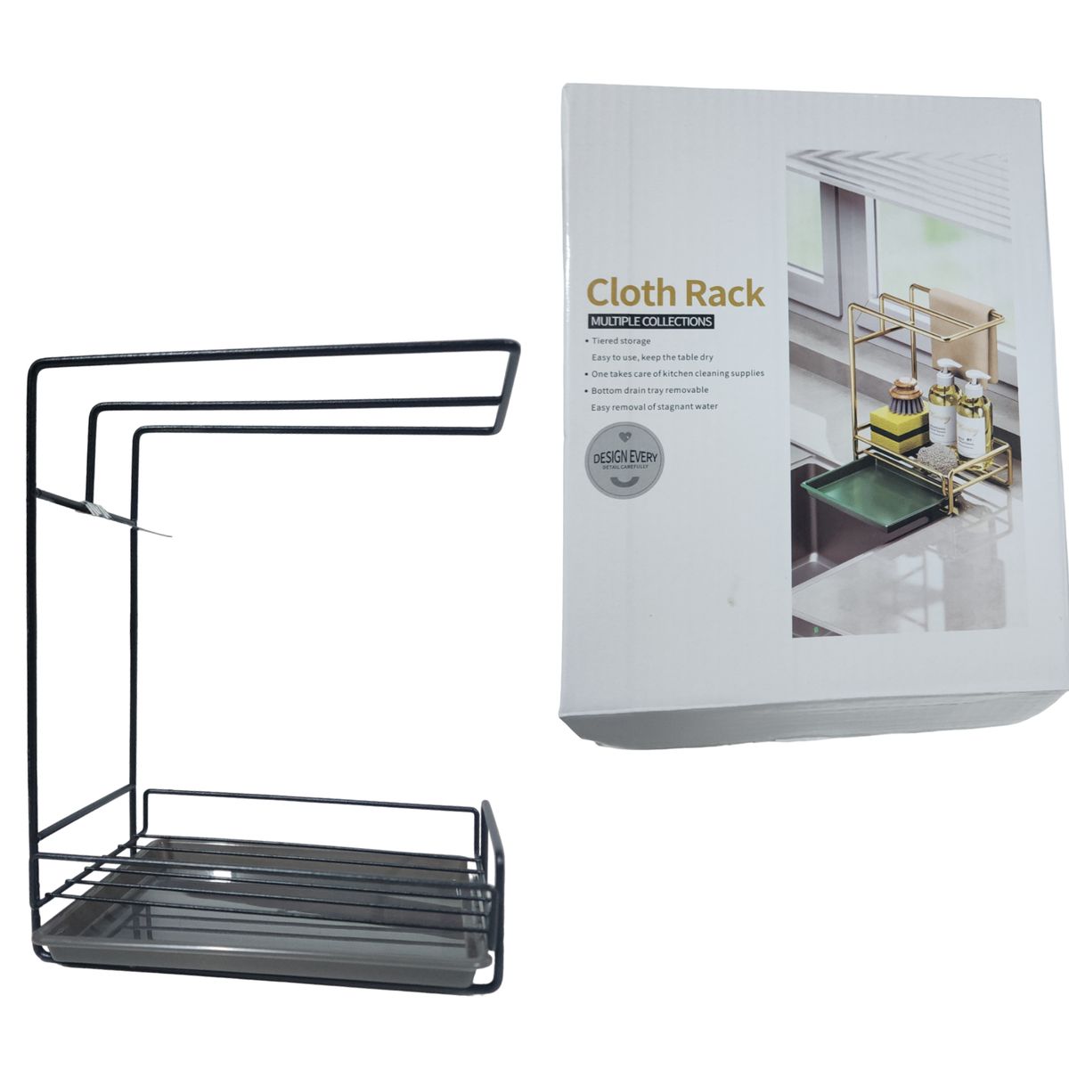 GENERICO - Estante escurridor colgador de toalla multiples usos sujeto a pared