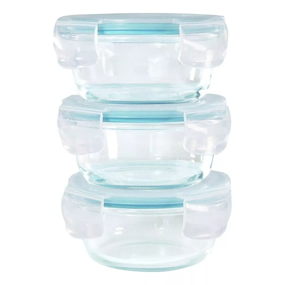 WESTINGHOUSE - Set 3 tapers vidrio borosilicato herméticos redondos WH