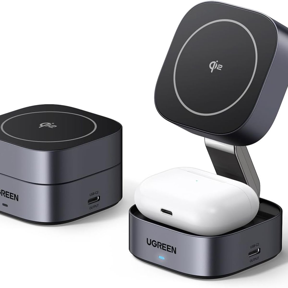 UGREEN - Cargador Inalámbrico Ugreen 35316 15w Con Soporte Magnético