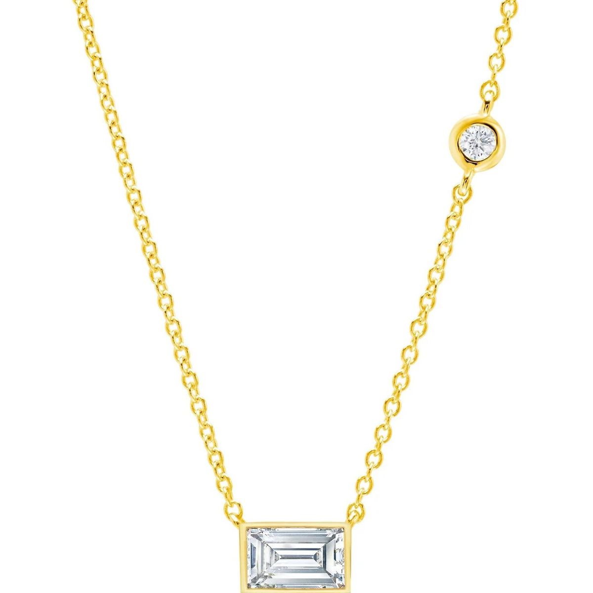 CRISLU - Collar con circonita cúbica rectangular