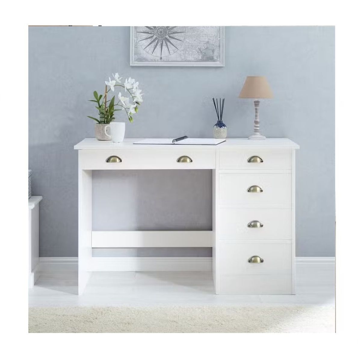 GENERICO - Escritorio Moderno Grolly Blanco R&R MUEBLES