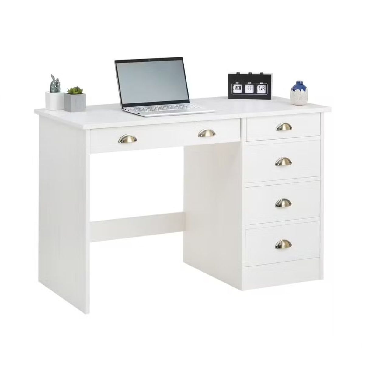 GENERICO - Escritorio Moderno Grolly Blanco R&R MUEBLES