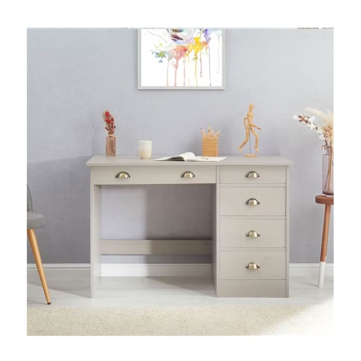 GENERICO - Escritorio Moderno Grolly Gris R&R MUEBLES