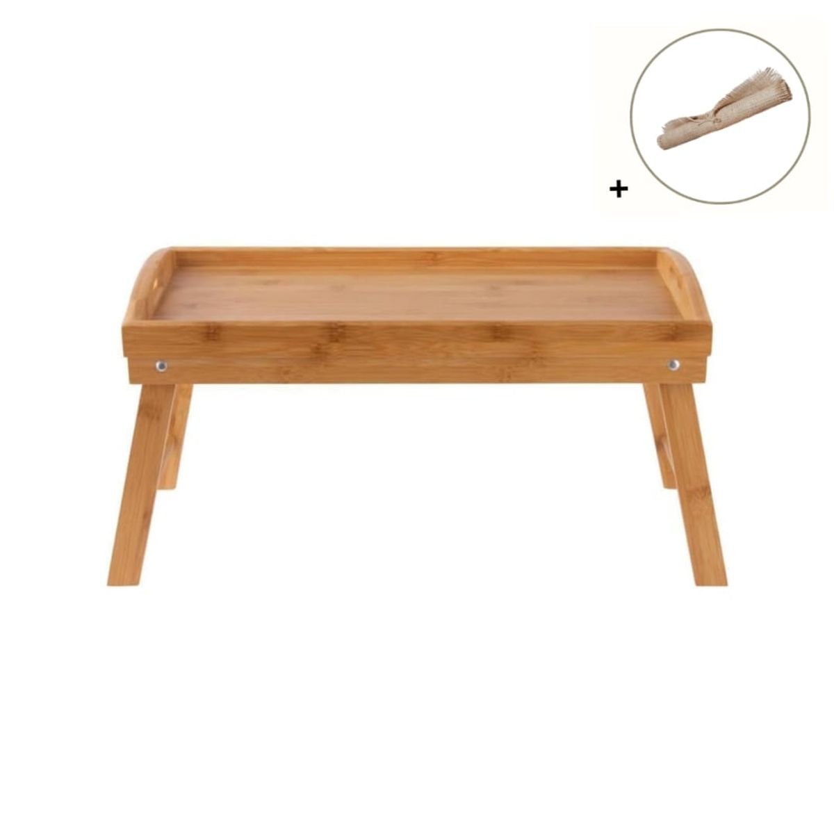 GENERICO - Mesa de Desayuno Bambú 50x30cm + Individual de YUTE