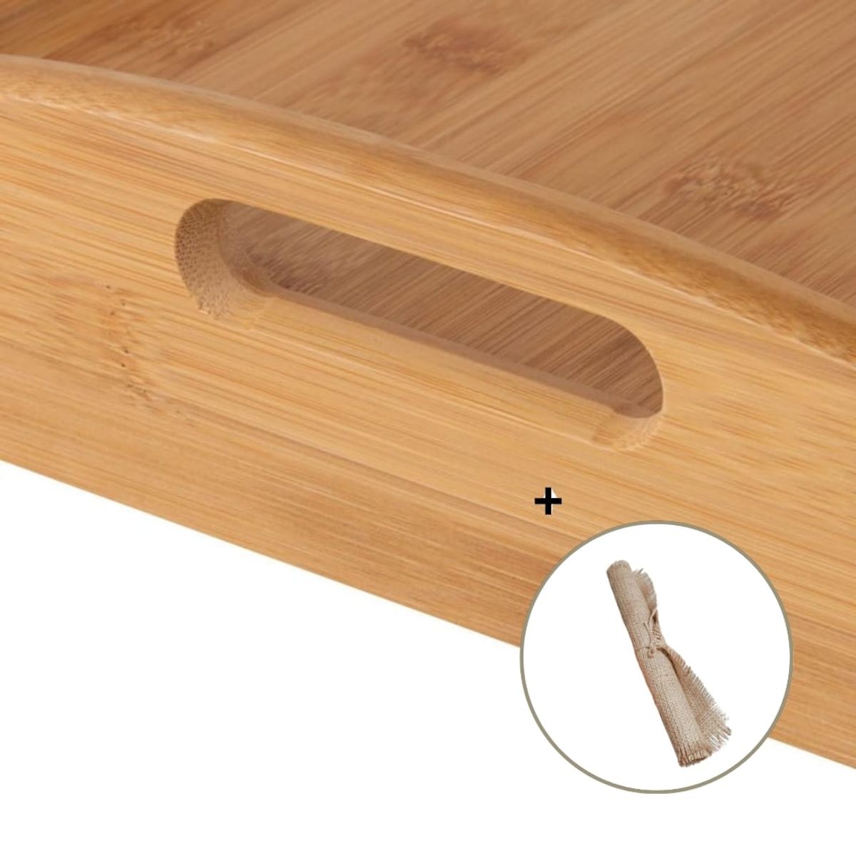 GENERICO - Mesa de Desayuno Bambú 50x30cm + Individual de YUTE