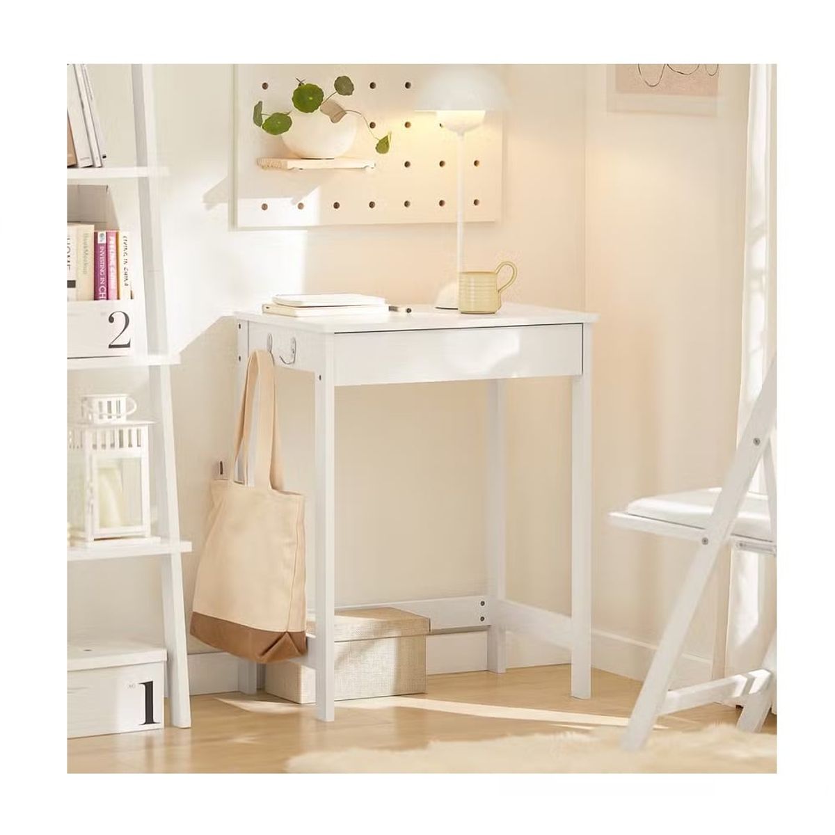 GENERICO - Escritorio Pequeño Marta 1 Cajón Blanco R&R MUEBLES