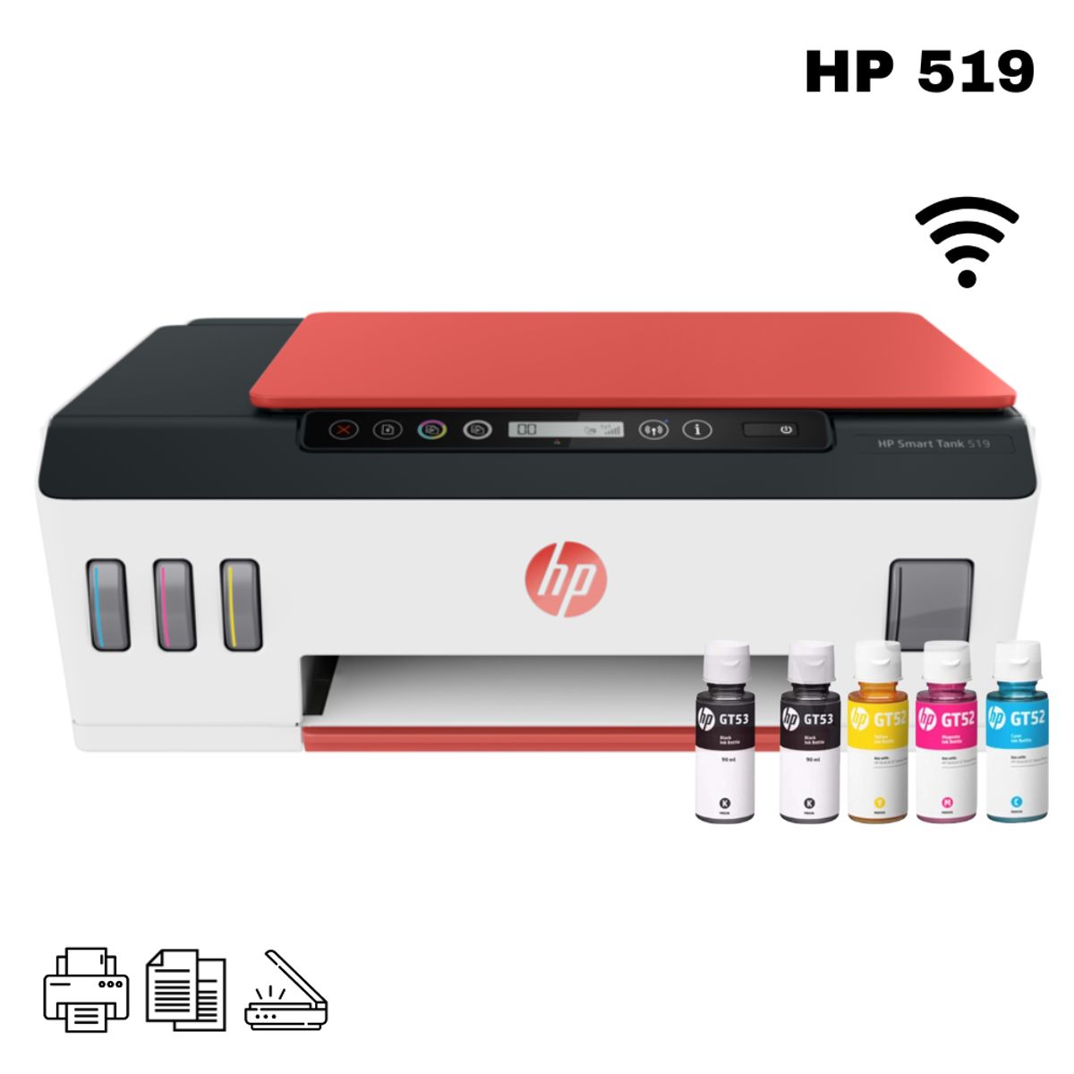 HP - Impresora Multifuncional HP Smart Tank  519 Wifi Inalambrico