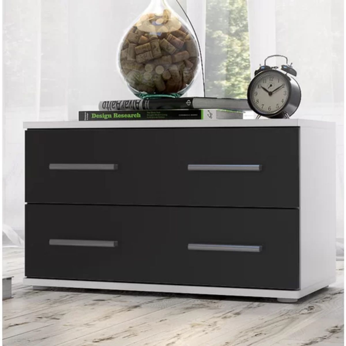 TU MESITA - Velador Contemporáneo Hilda BlancoNegro