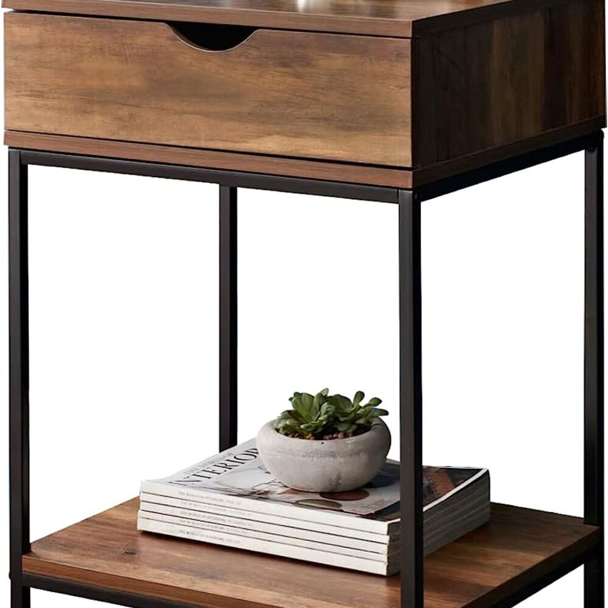 TU MESITA - Velador Estilo Industrial Alessandra 1 Cajón TU MESITA