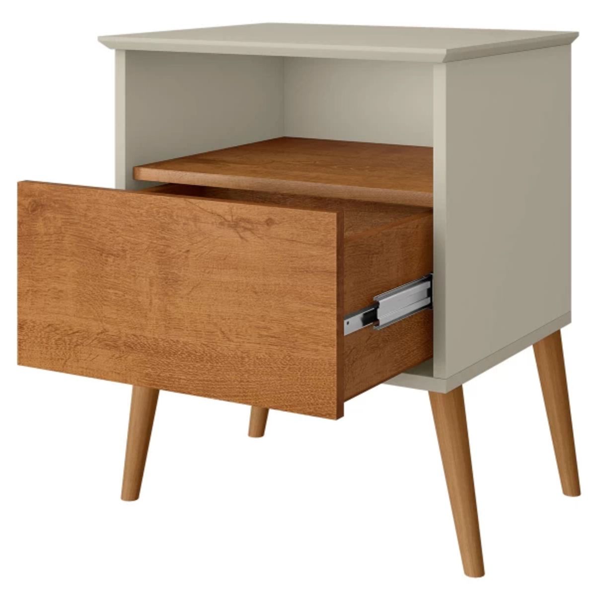 TU MESITA - Velador Mesa de Noche Cancún color BlancoDuna TU MESITA 1 cajón