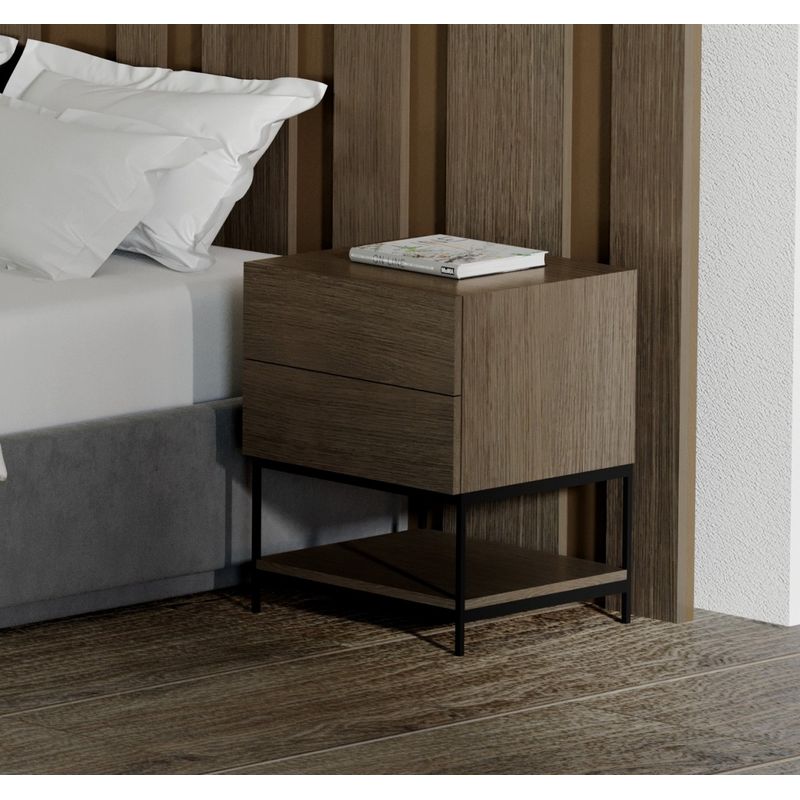 TU MESITA - Velador Mesa de Noche Franki 2 cajones TU MESITA