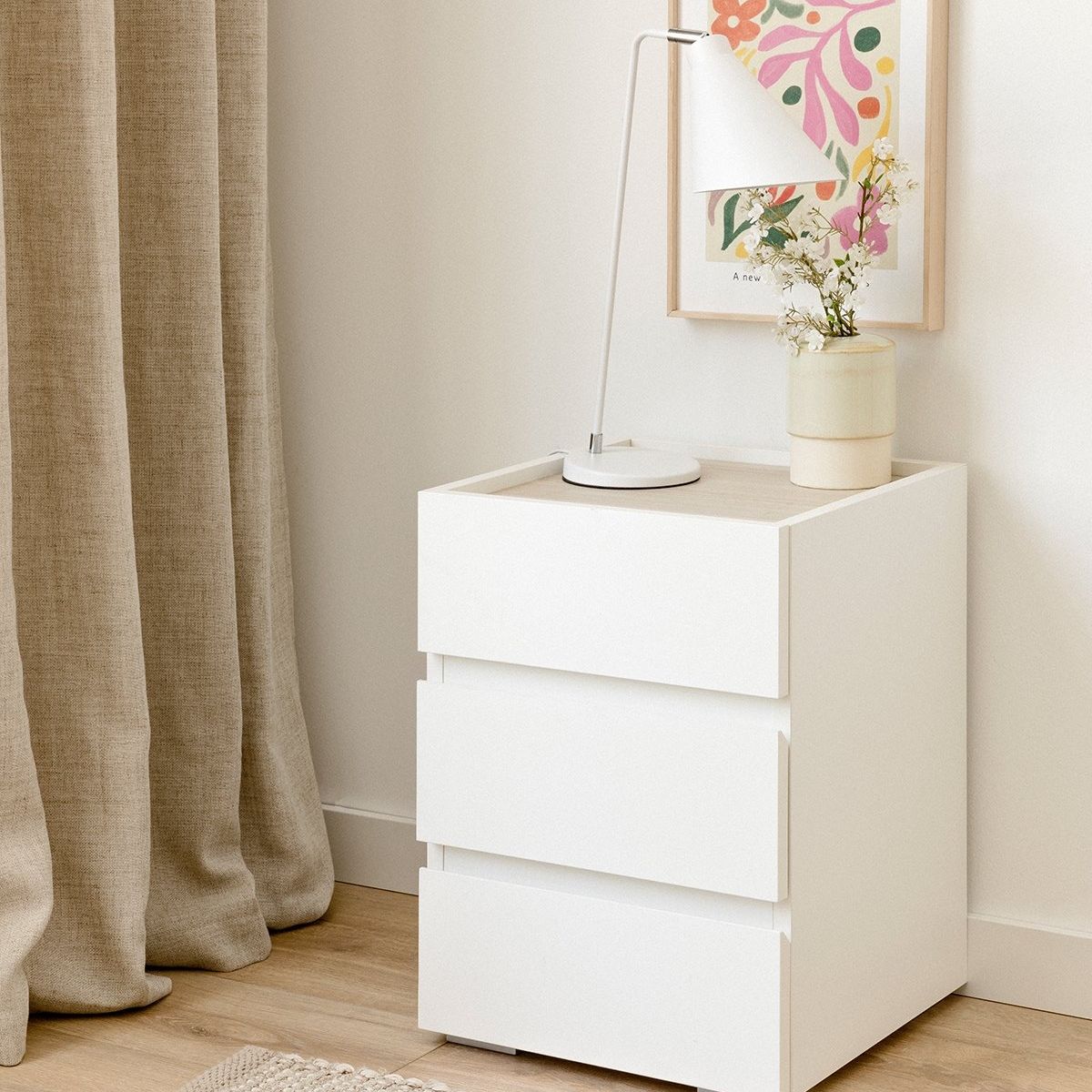 TU MESITA - Velador Mesa de Noche Nórdico Jessy