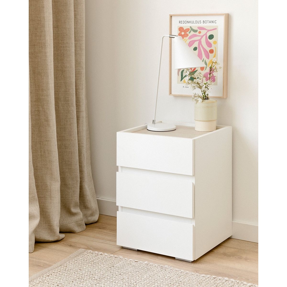 TU MESITA - Velador Mesa de Noche Nórdico Jessy