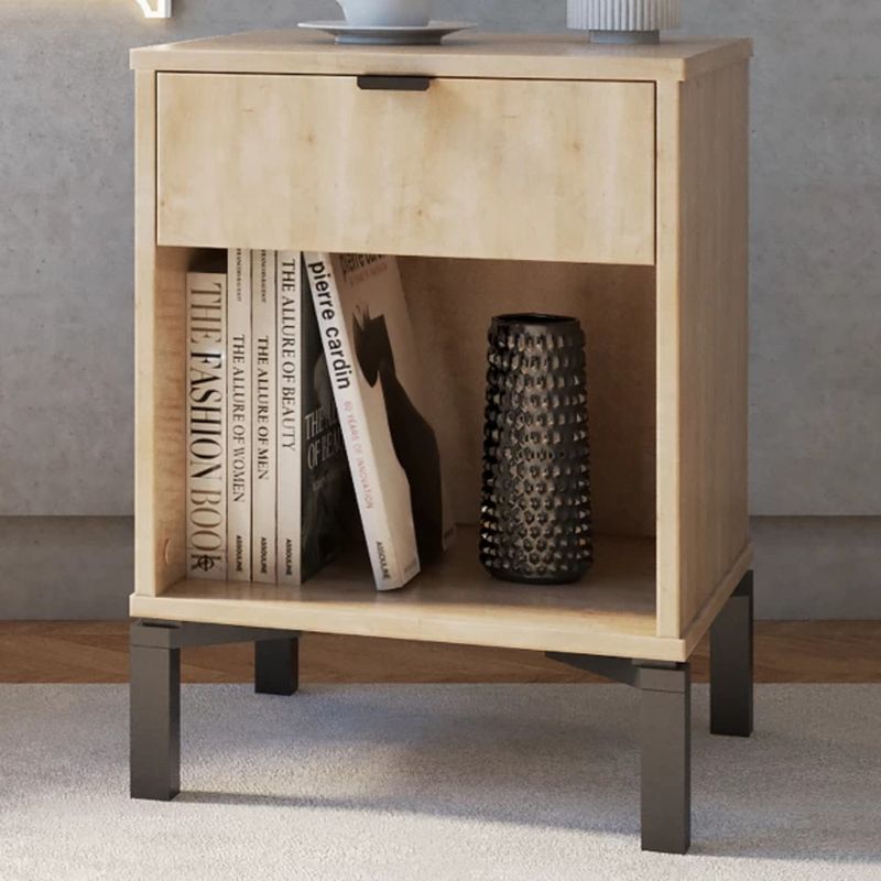 TU MESITA - Velador Mesa de Noche Morgan color Duna TU MESITA 1 cajón