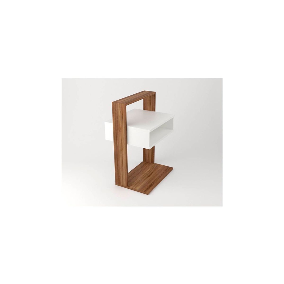 TU MESITA - Velador Minimalista Malca BlancoCafé