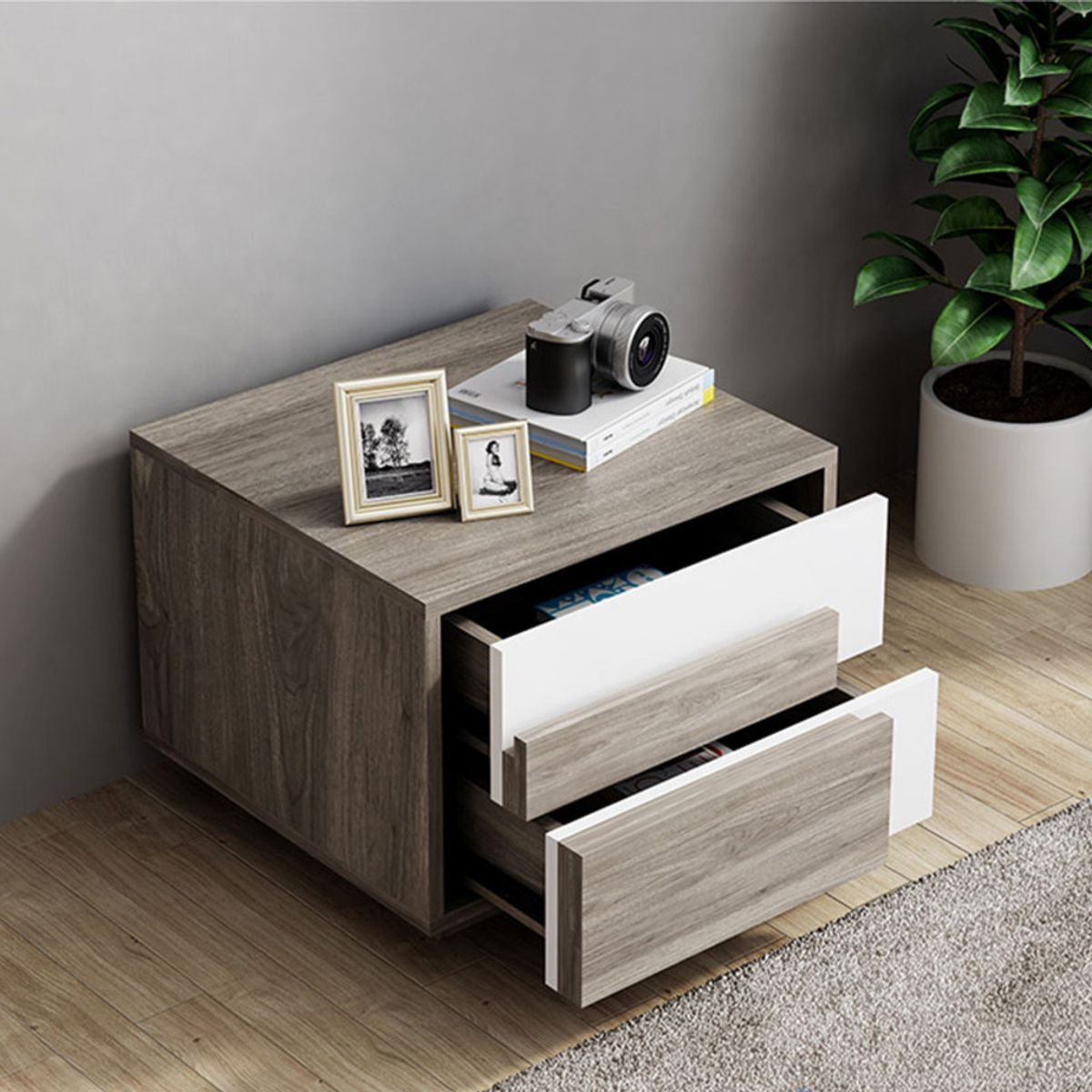 TU MESITA - Velador Moderno Nala 2 Cajones