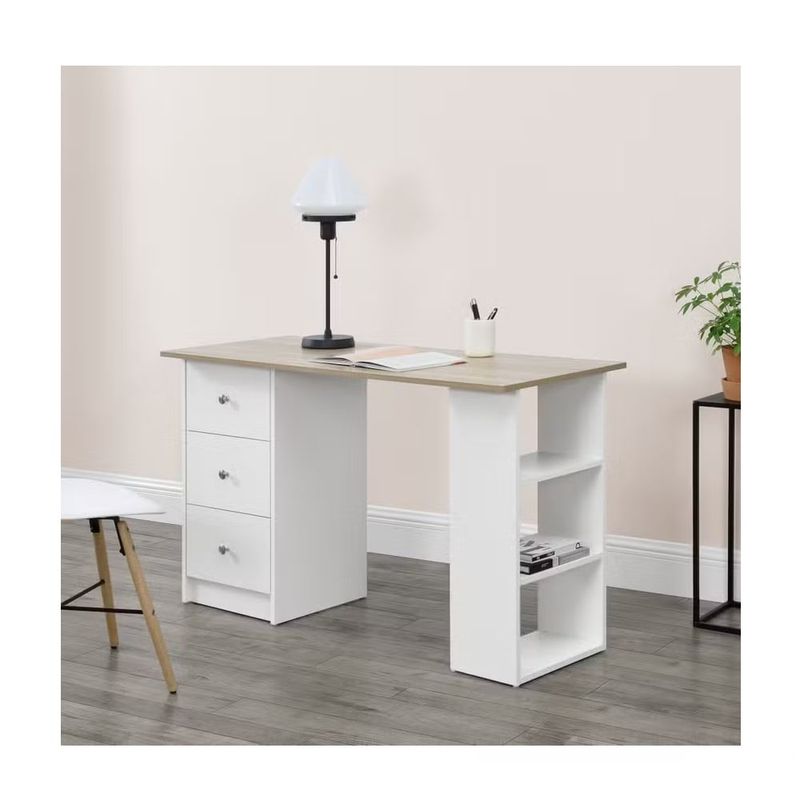 GENERICO - Escritorio Moderno Monique BlancoMarrón Claro R&R MUEBLES