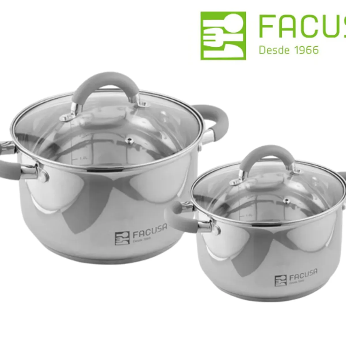 FACUSA - Set de ollas x 2 FACUSA  acero inoxidable