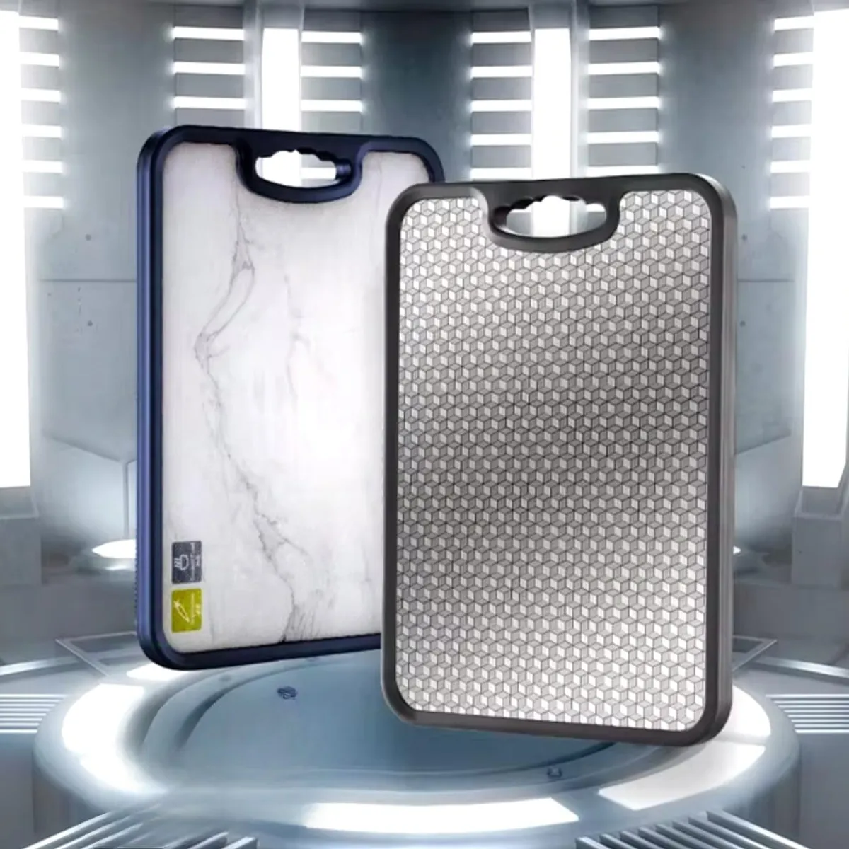 GENERICO - Tabla de cortar de acero inoxidable SS304 cocina grado alimenticio