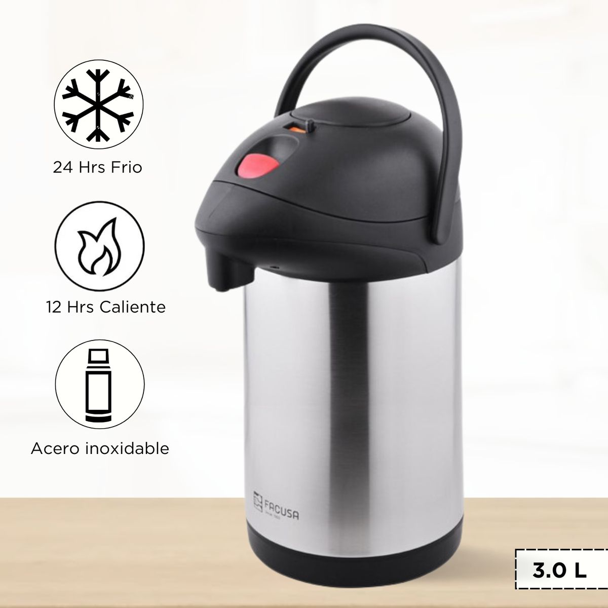 FACUSA - Termo Sifon Nova Stainless Facusa 3.0 L