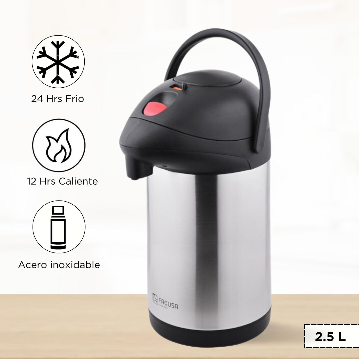 FACUSA - Termo Sifon Nova Stainless Facusa 2.5 L