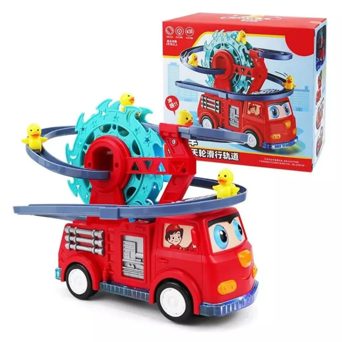 GENERICO - Juguete Carro Bomberos Rescate De Patitos