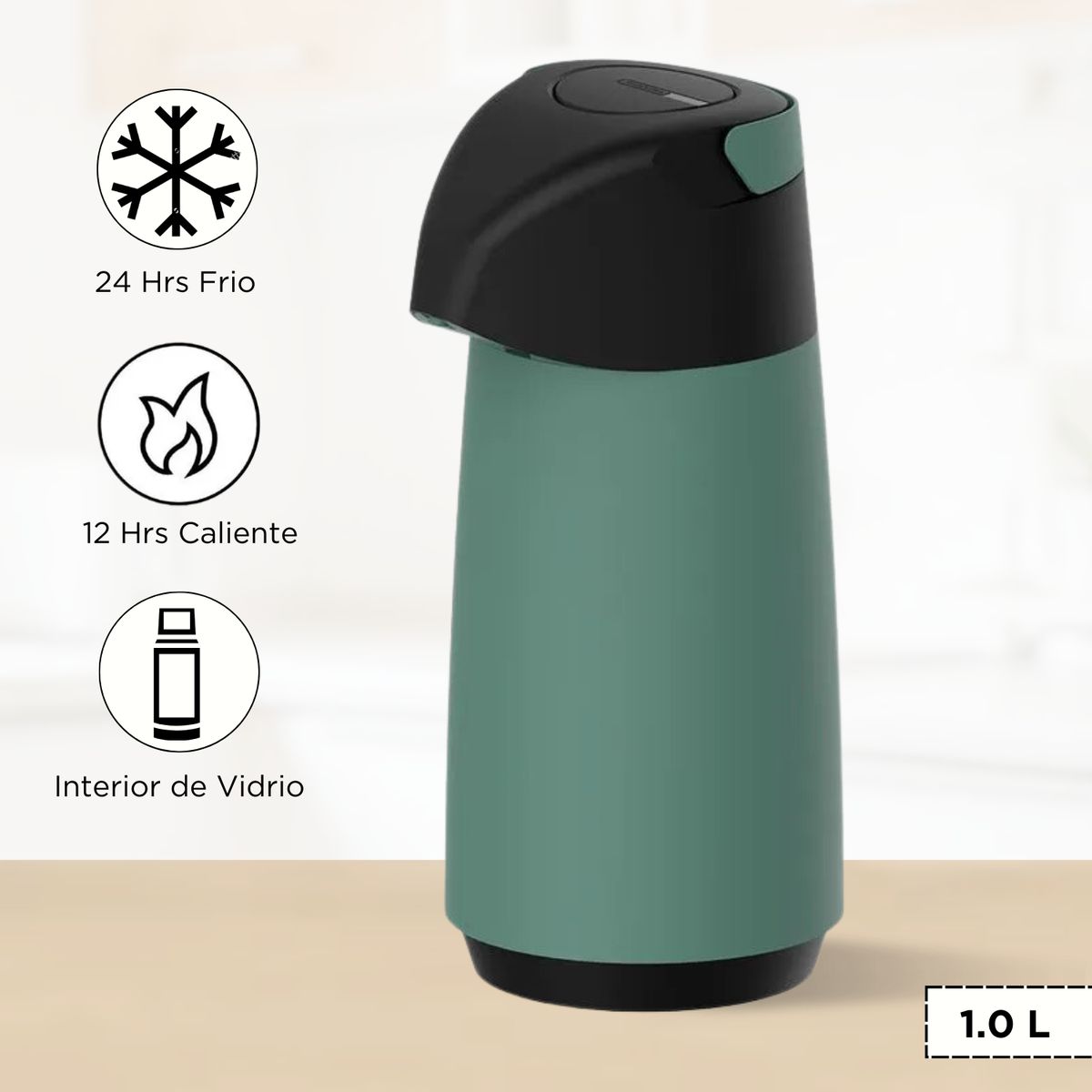 TRAMONTINA - Termo Sifon Exata Tramontina Verde 1.0 L