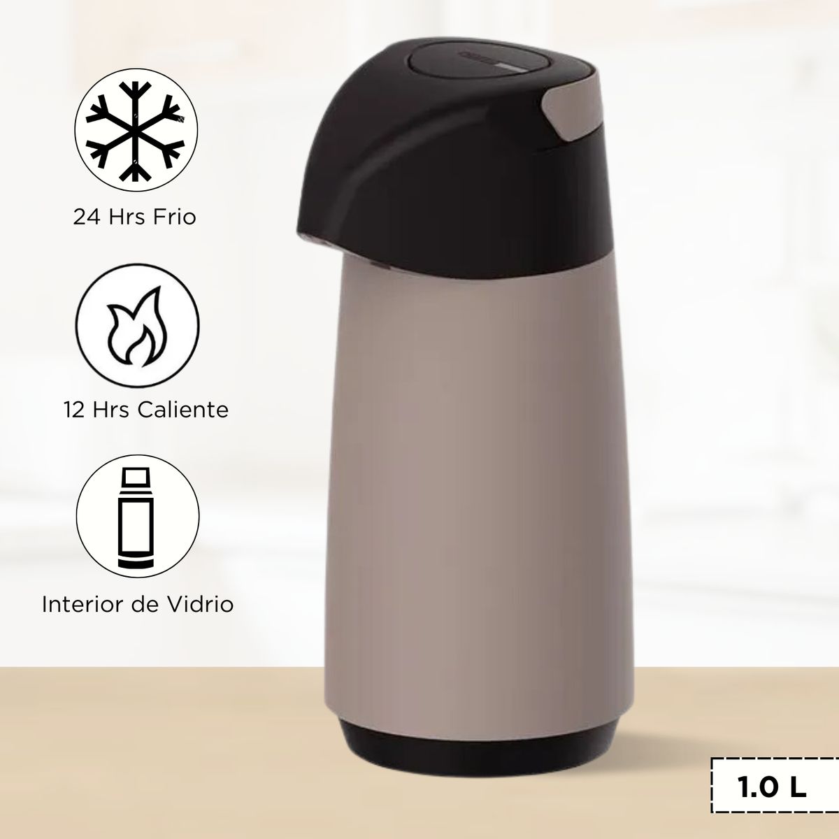 TRAMONTINA - Termo Sifon Exata Tramontina Beige 1.0 L