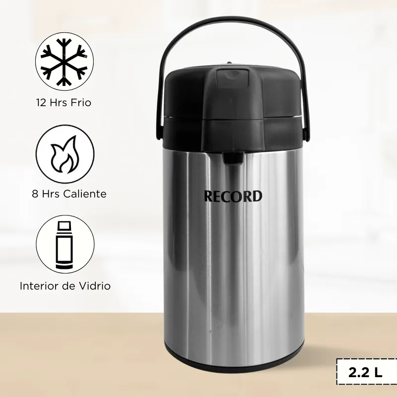 RECORD - Termo Sifon de Acero Record 2.2 L