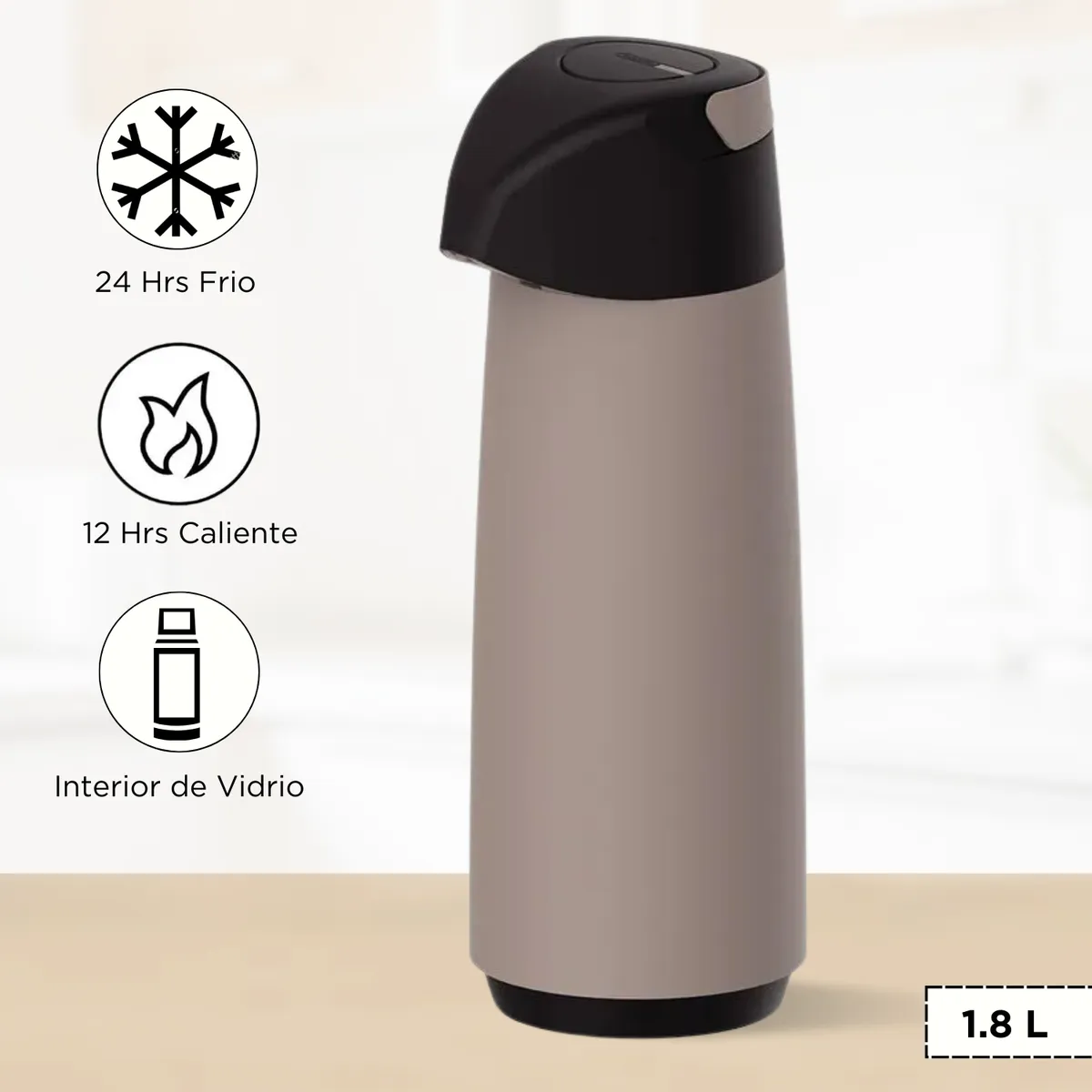 TRAMONTINA - Termo Sifon Exata Tramontina Beige 1.8 L