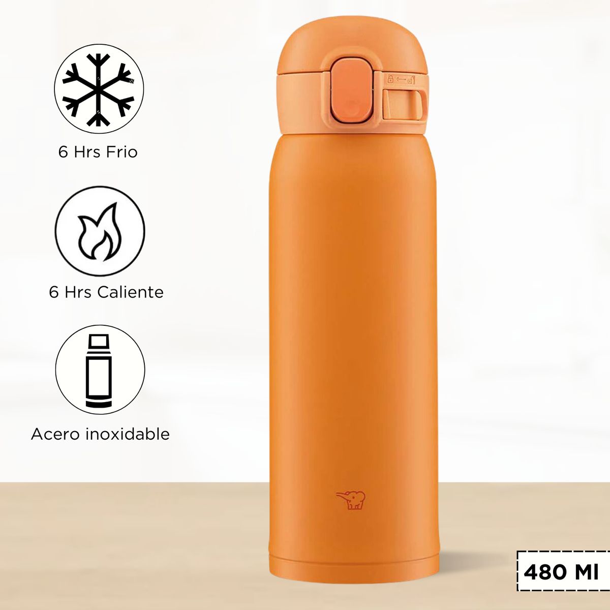 ZOJIRUSHI - Termo de Bebida Baby Mug Zojirushi Naranja 480 Ml