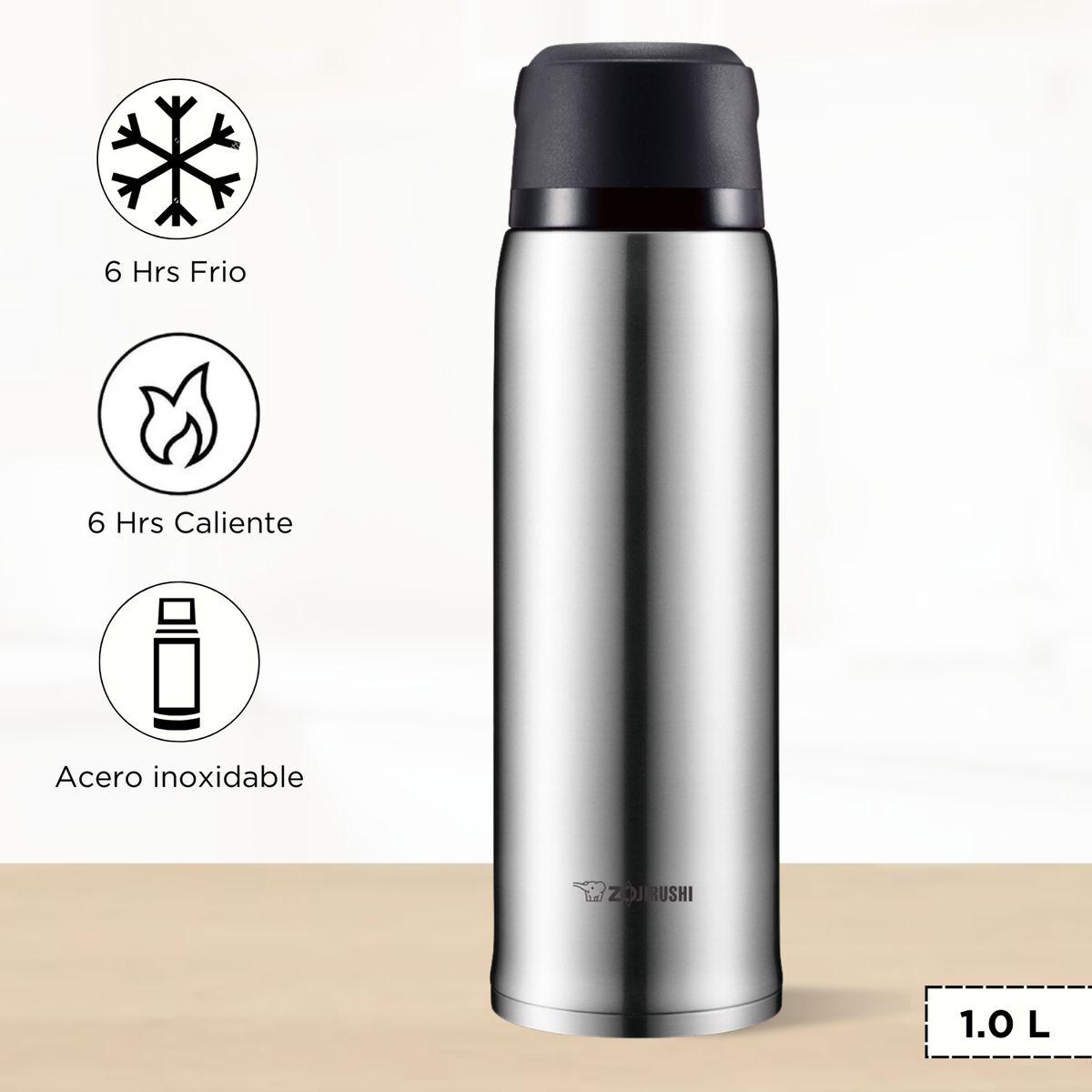 ZOJIRUSHI - Termo de Bebida Stainless Zojirushi Gris 1.0 L