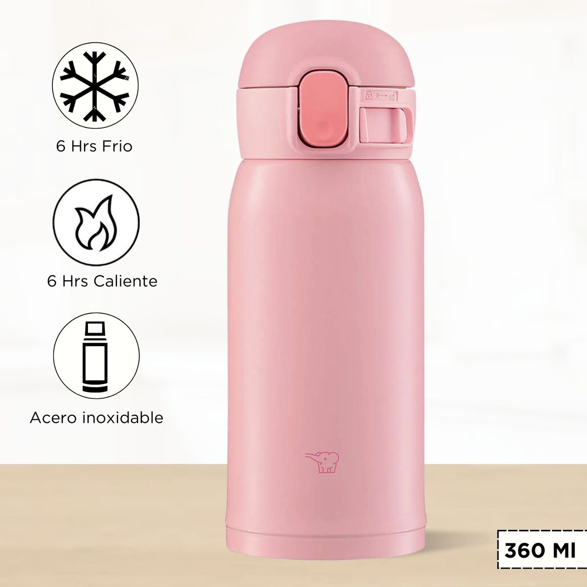 ZOJIRUSHI - Termo de Bebida Baby Mug Zojirushi Rosado 360 Ml