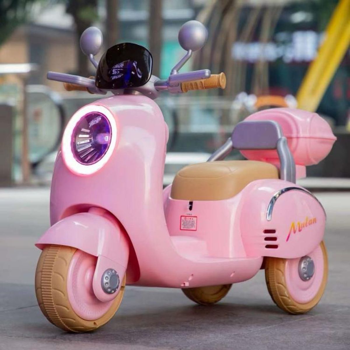 GENERICO - Moto kawai Rosada a batería para niñas 6V