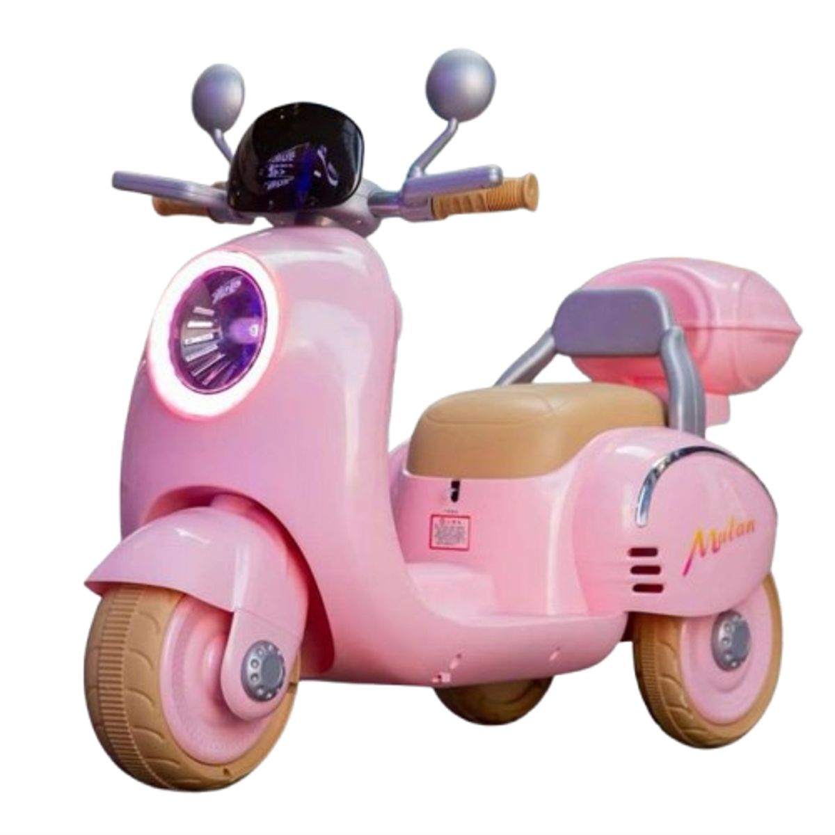 GENERICO - Moto kawai Rosada a batería para niñas 6V